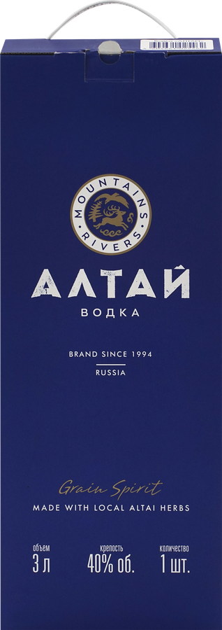 Водка АЛТАЙ 40%, в сувенирной коробке, п/у, 3л, превью