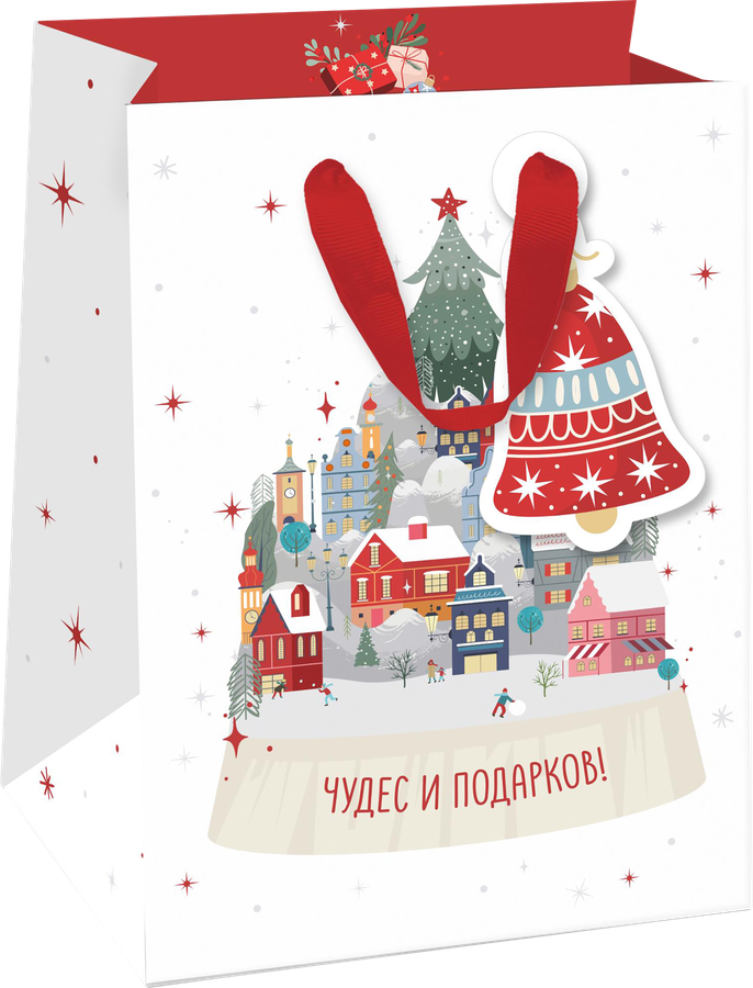 Пакет подарочный CITY HOME TRADE Мишкина клюква 19х14х9см, превью