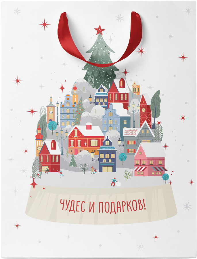 Пакет подарочный CITY HOME TRADE Мишкина клюква 41х31х10см, превью