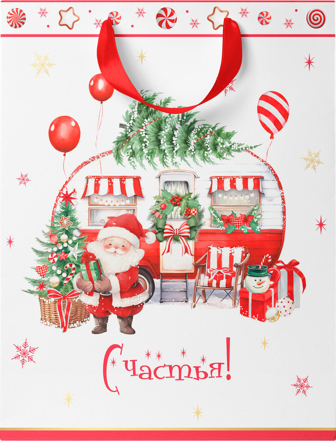 Пакет подарочный CITY HOME TRADE New Years Joy 41х31х12см, превью