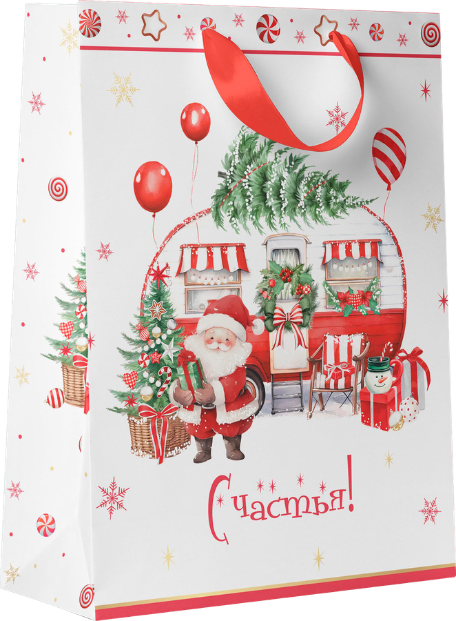 Пакет подарочный CITY HOME TRADE New Years Joy 41х31х12см, превью