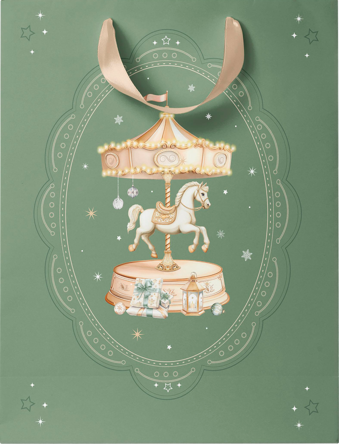 Пакет подарочный CITY HOME TRADE Christmas Woodland 31х26х11см, предпросмотр