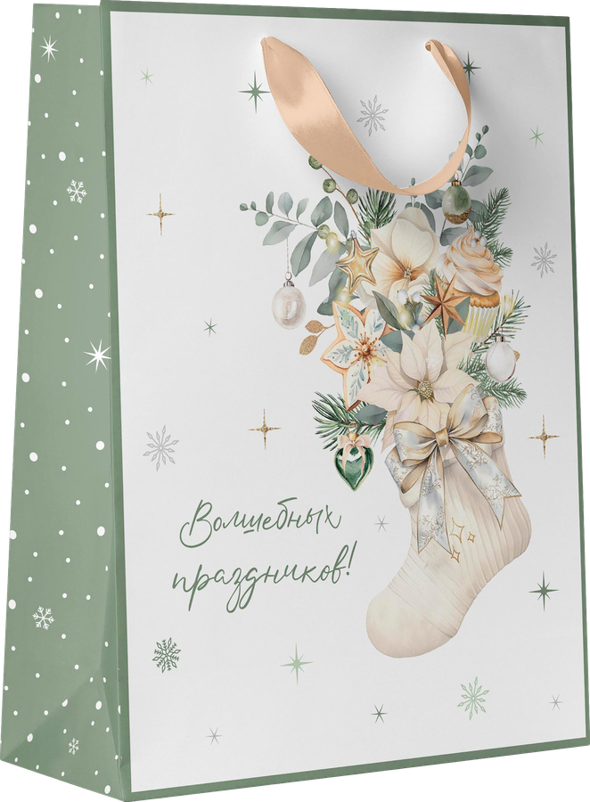 Пакет подарочный CITY HOME TRADE Christmas Woodland 23х18х10см, превью