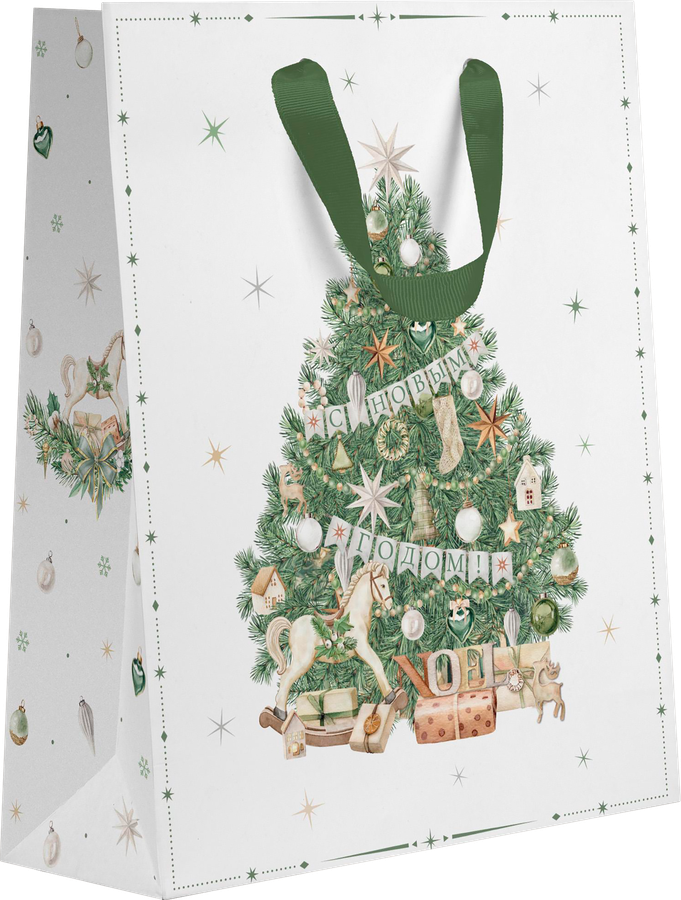 Пакет подарочный CITY HOME TRADE Christmas Woodland 23х18х10см, предпросмотр