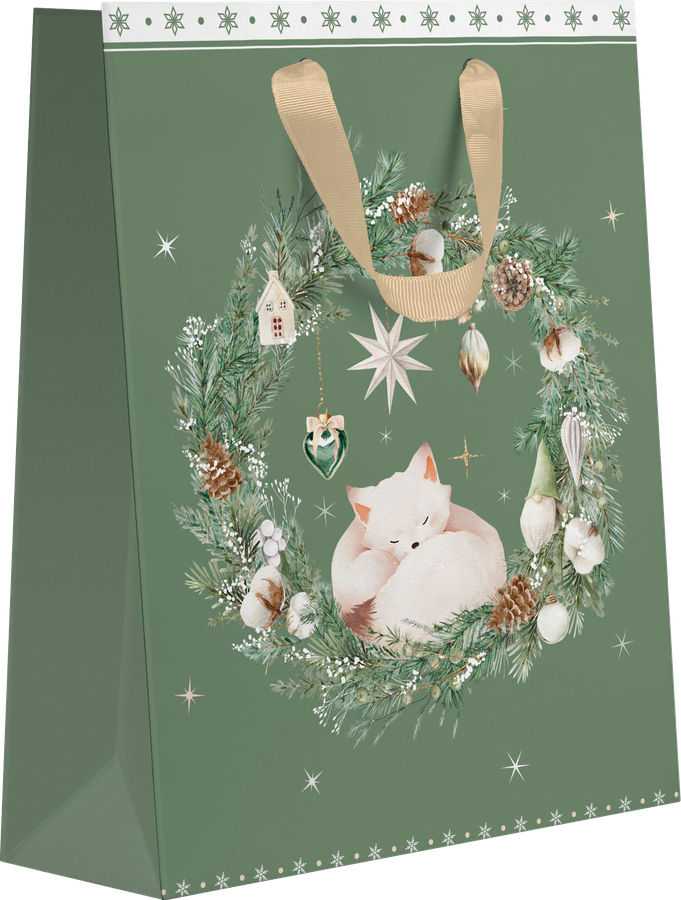 Пакет подарочный CITY HOME TRADE Christmas Woodland 31х26х11см, предпросмотр