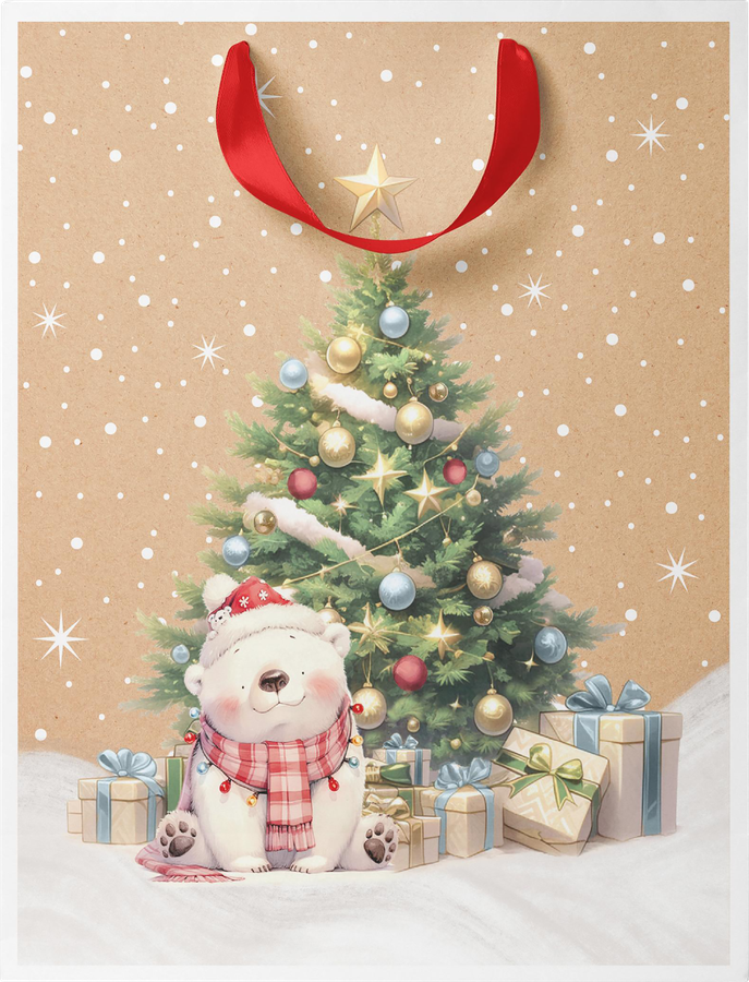 Пакет подарочный CITY HOME TRADE Christmas Kraft 32х26х12см, предпросмотр