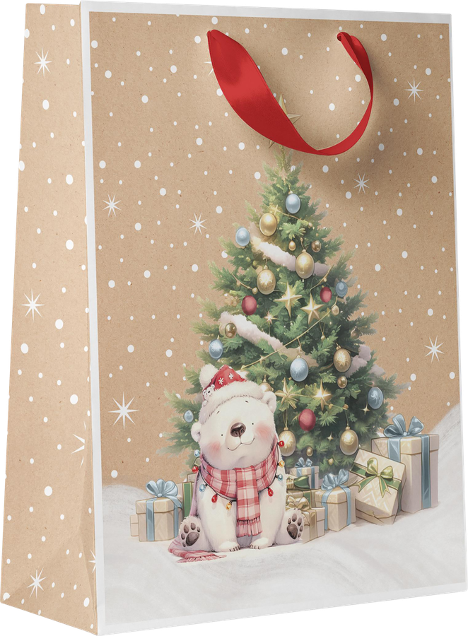 Пакет подарочный CITY HOME TRADE Christmas Kraft 32х26х12см, превью