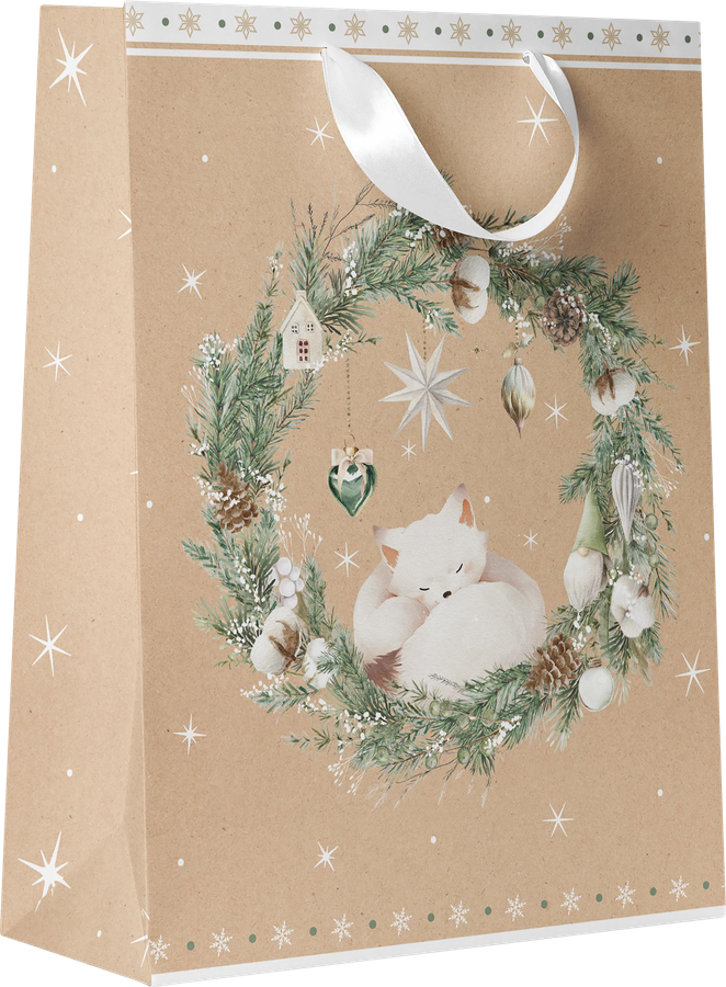 Пакет подарочный CITY HOME TRADE Christmas Kraft 32х26х12см, предпросмотр