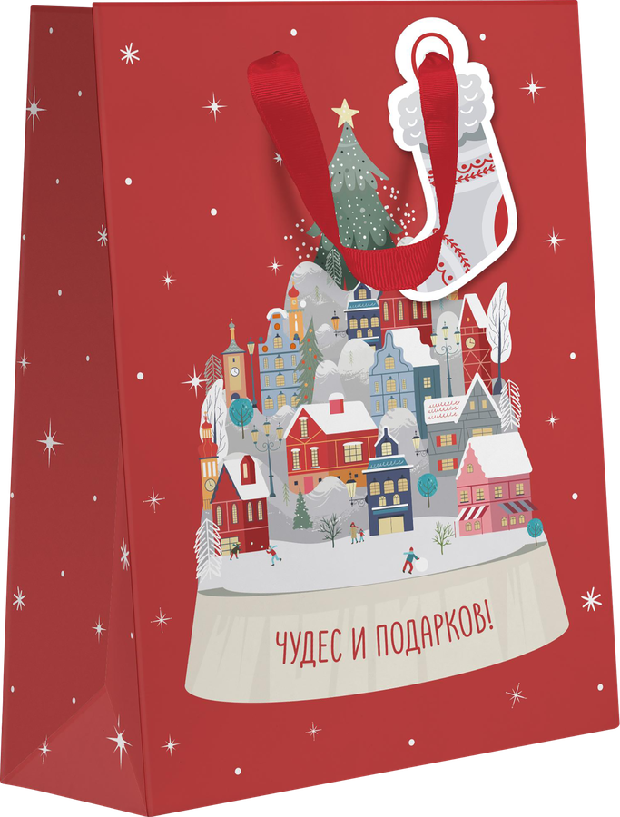 Пакет подарочный CITY HOME TRADE Мишкина клюква 23х18х10см, предпросмотр
