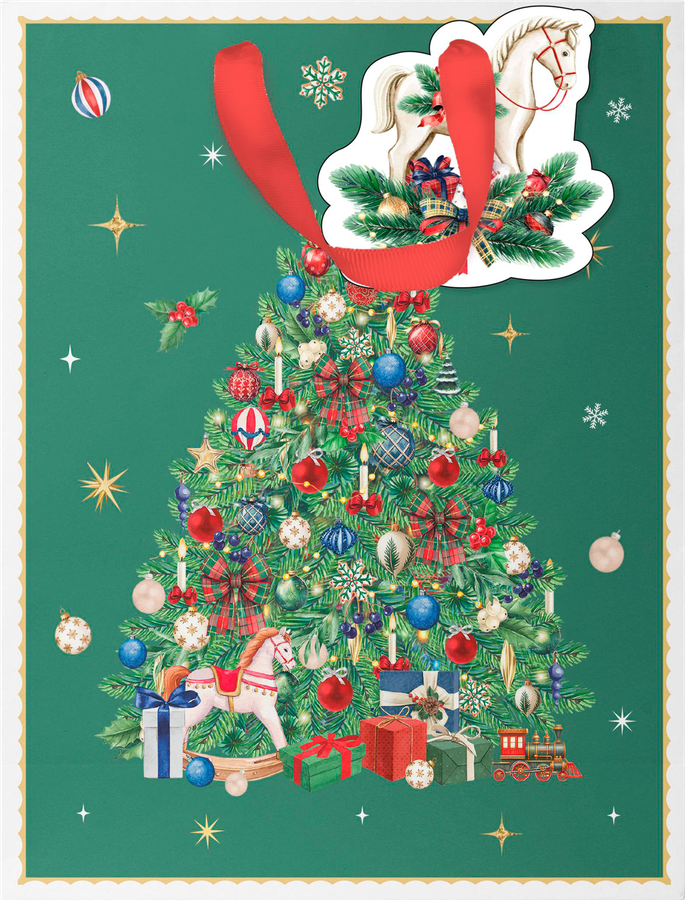 Пакет подарочный CITY HOME TRADE New Years Joy 23х18х10см, превью