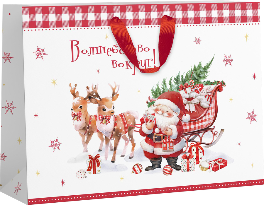 Пакет подарочный CITY HOME TRADE New Years Joy 30х40х15см, предпросмотр