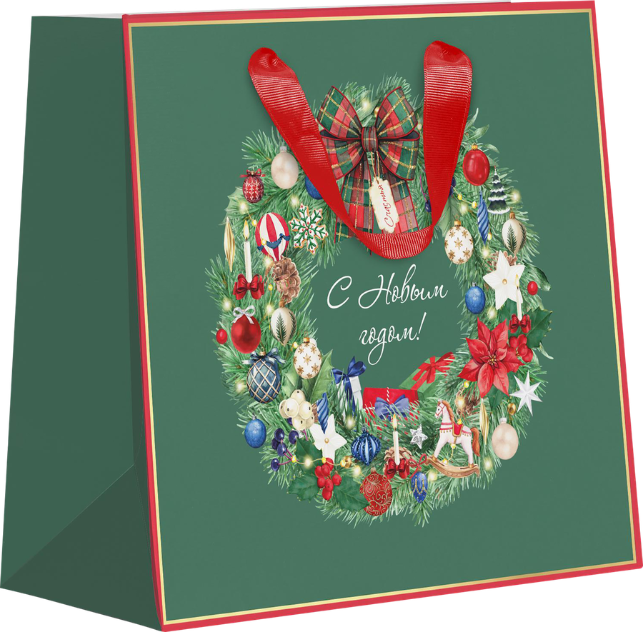 Пакет подарочный CITY HOME TRADE New Years Joy 41х45х18см, предпросмотр