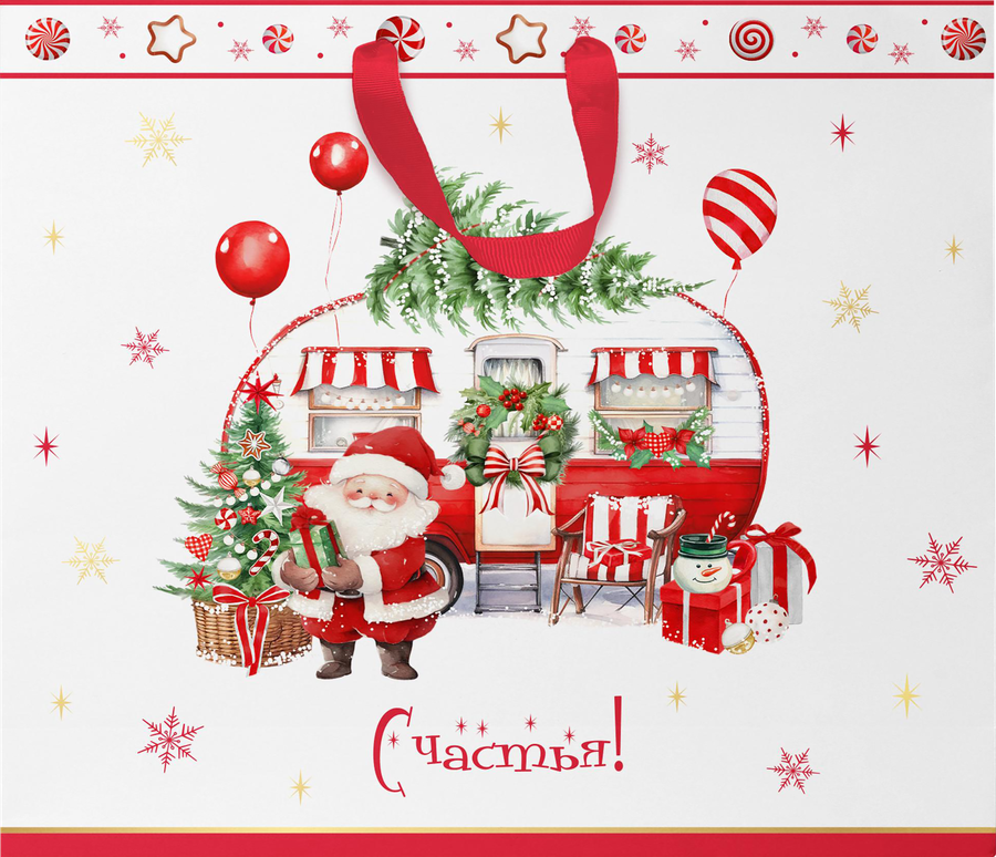 Пакет подарочный CITY HOME TRADE New Years Joy 41х45х18см, превью