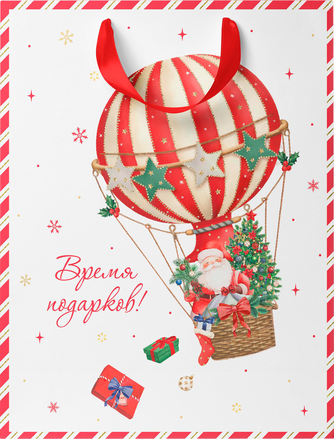 Пакет подарочный CITY HOME TRADE New Years Joy 14х11х6см S, превью