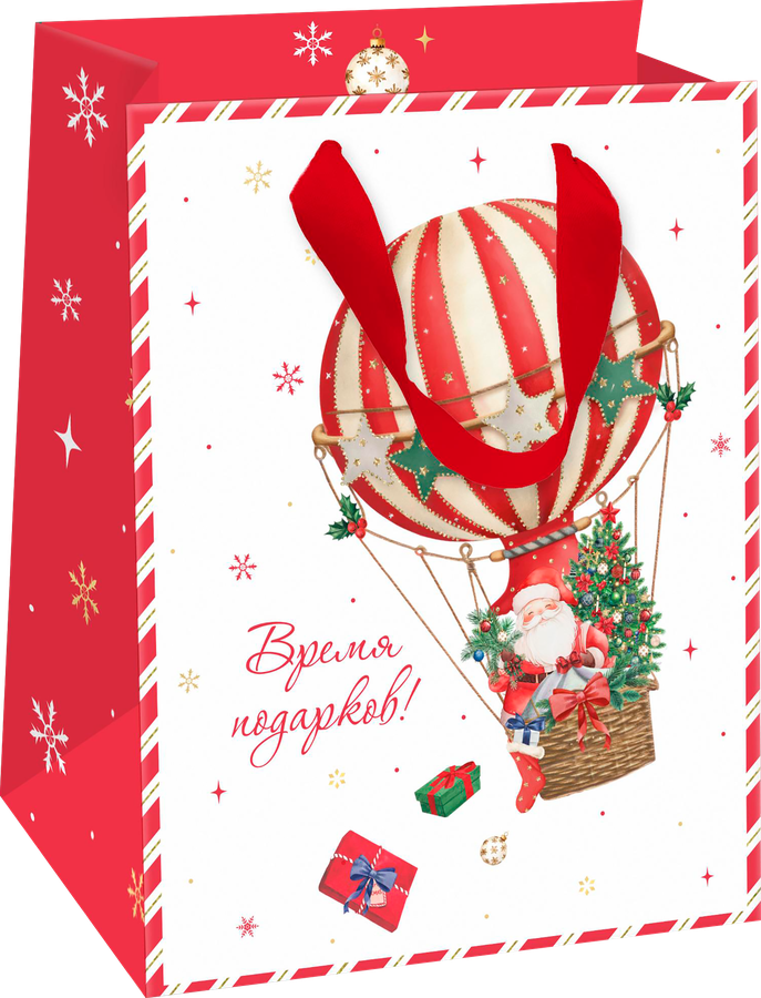 Пакет подарочный CITY HOME TRADE New Years Joy 14х11х6см S, предпросмотр