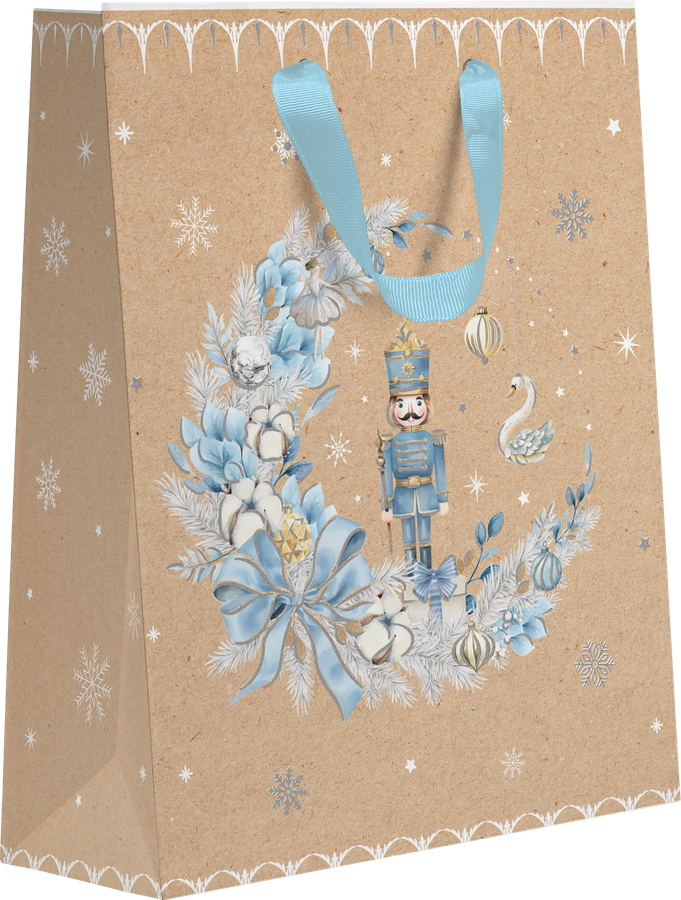 Пакет подарочный CITY HOME TRADE Christmas Kraft 32х26х12см, эффект, предпросмотр