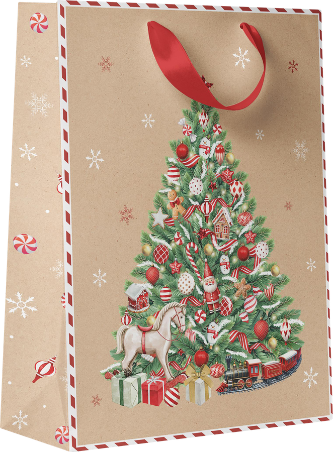Пакет подарочный CITY HOME TRADE Christmas Kraft 41х31х10см, предпросмотр