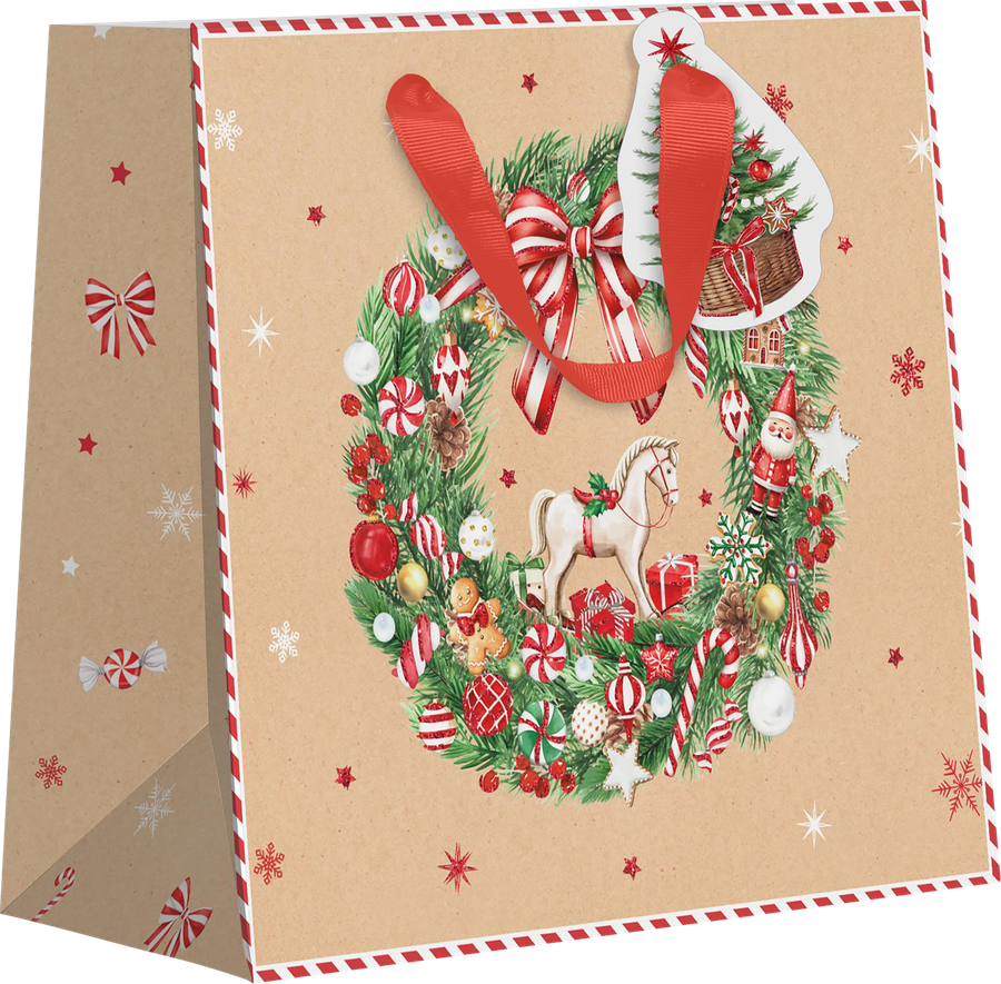 Пакет подарочный CITY HOME TRADE Christmas Kraft 40х48х18см, превью