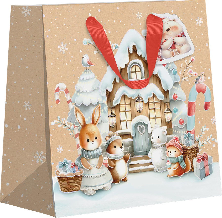 Пакет подарочный CITY HOME TRADE Christmas Kraft 40х48х18см, предпросмотр