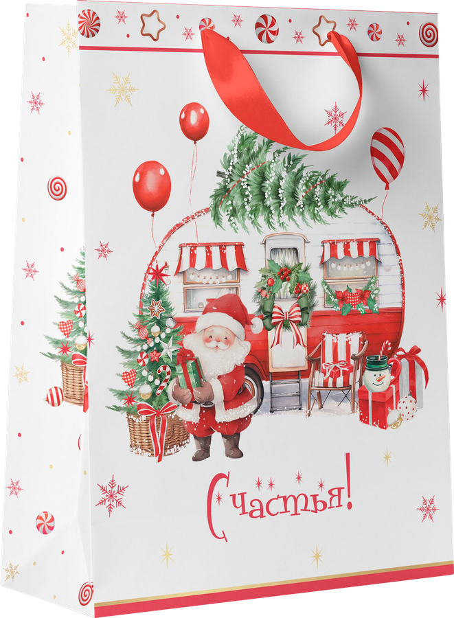 Пакет подарочный CITY HOME TRADE New Years Joy 23х18х10см, предпросмотр