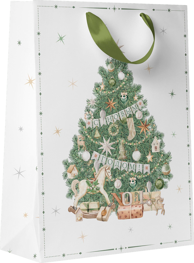 Пакет подарочный CITY HOME TRADE Christmas Woodland 41х31х10см, превью
