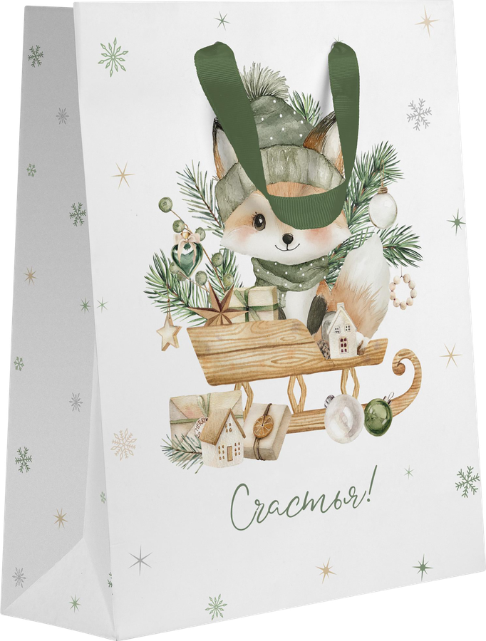 Пакет подарочный CITY HOME TRADE Christmas Woodland 23х18х10см, превью