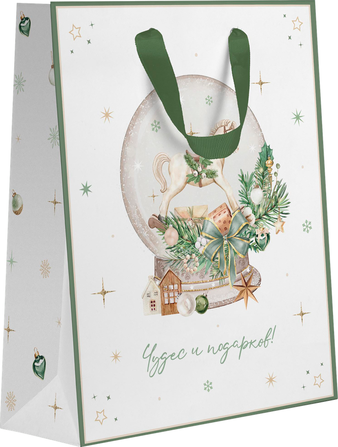 Пакет подарочный CITY HOME TRADE Christmas Woodland 23х18х10см, предпросмотр