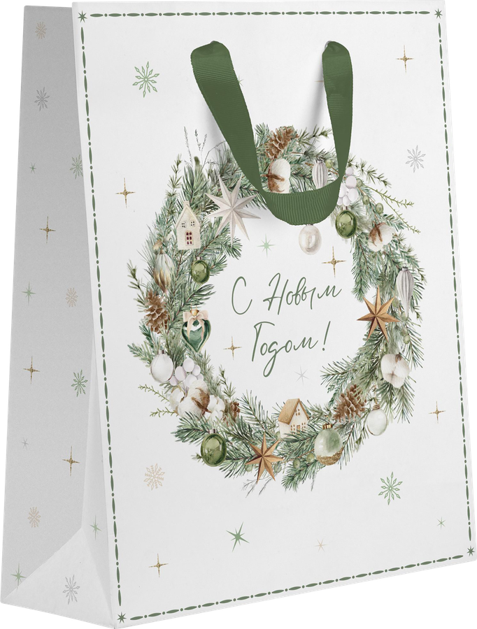 Пакет подарочный CITY HOME TRADE Christmas Woodland 41х31х12см, превью