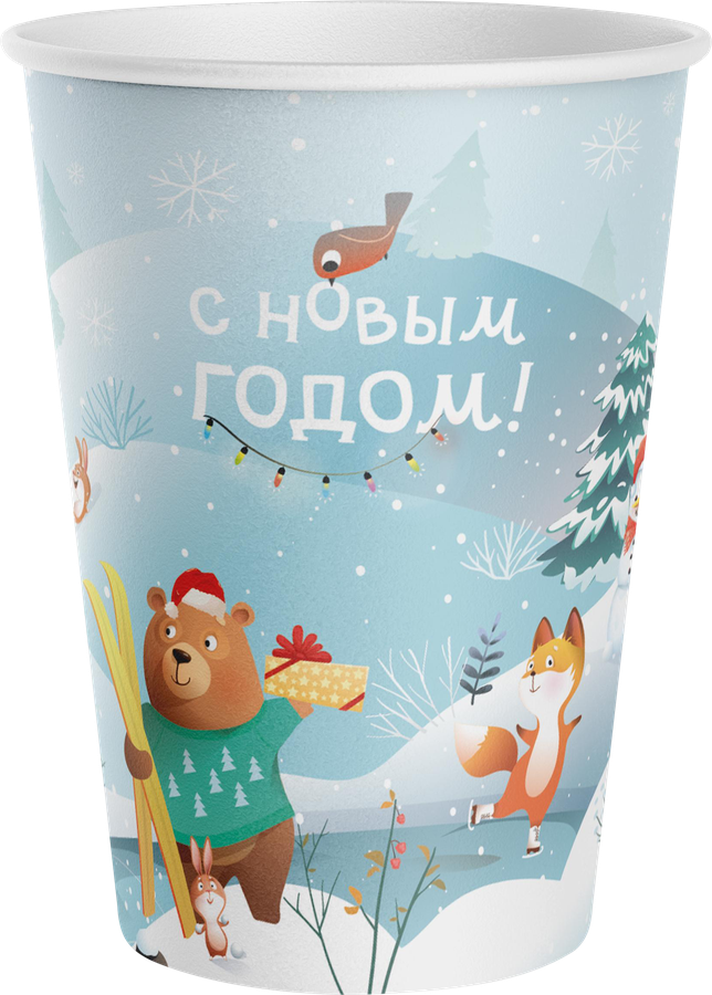 Стакан бумажный CITY HOME TRADE Символ года 250мл, 6шт, предпросмотр
