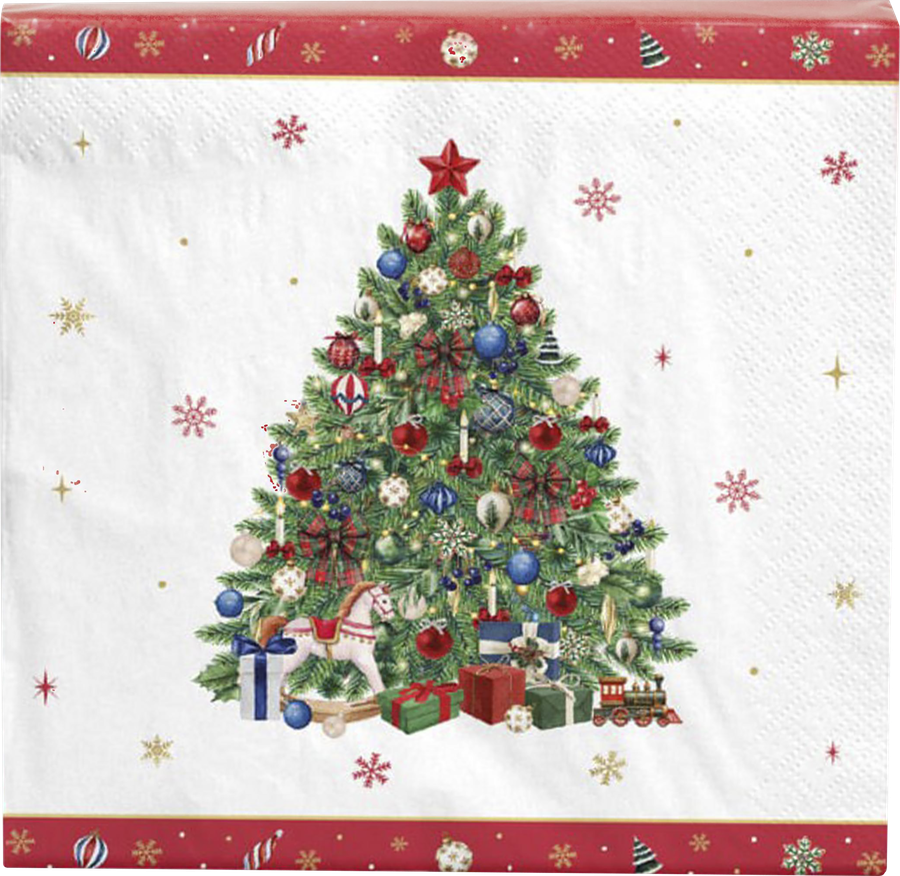 Салфетки бумажные CITY HOME TRADE New Years Joy 33x33x2см, 12шт, превью