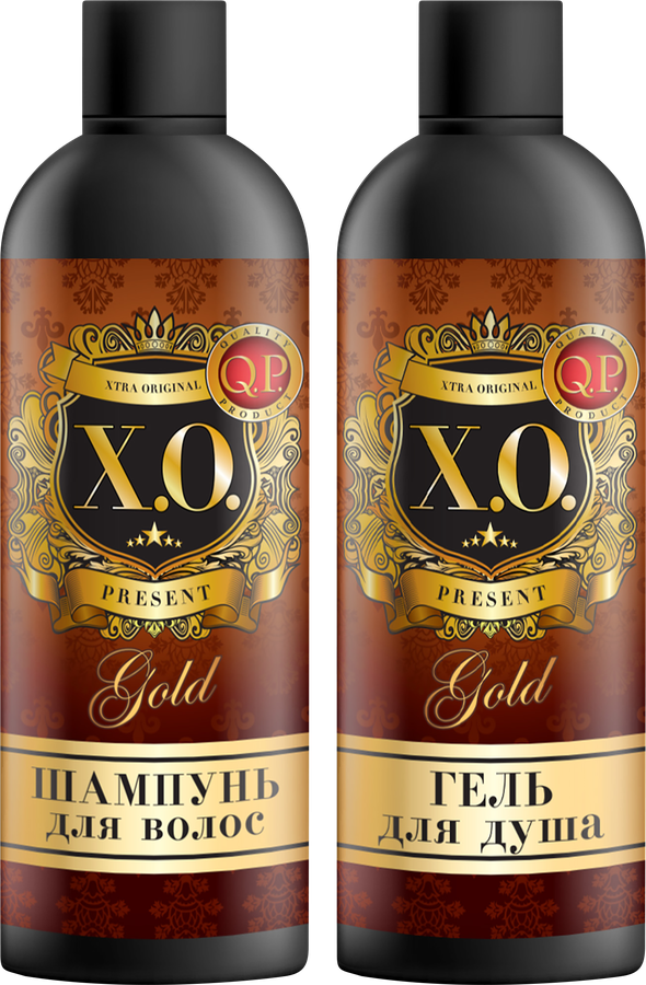 Набор подарочный: COMPLIMENT Q.P. X.O. Gold Гель для душа, 250мл+Шампунь, 250мл, предпросмотр