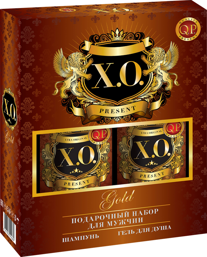 Набор подарочный: COMPLIMENT Q.P. X.O. Gold Гель для душа, 250мл+Шампунь, 250мл, предпросмотр
