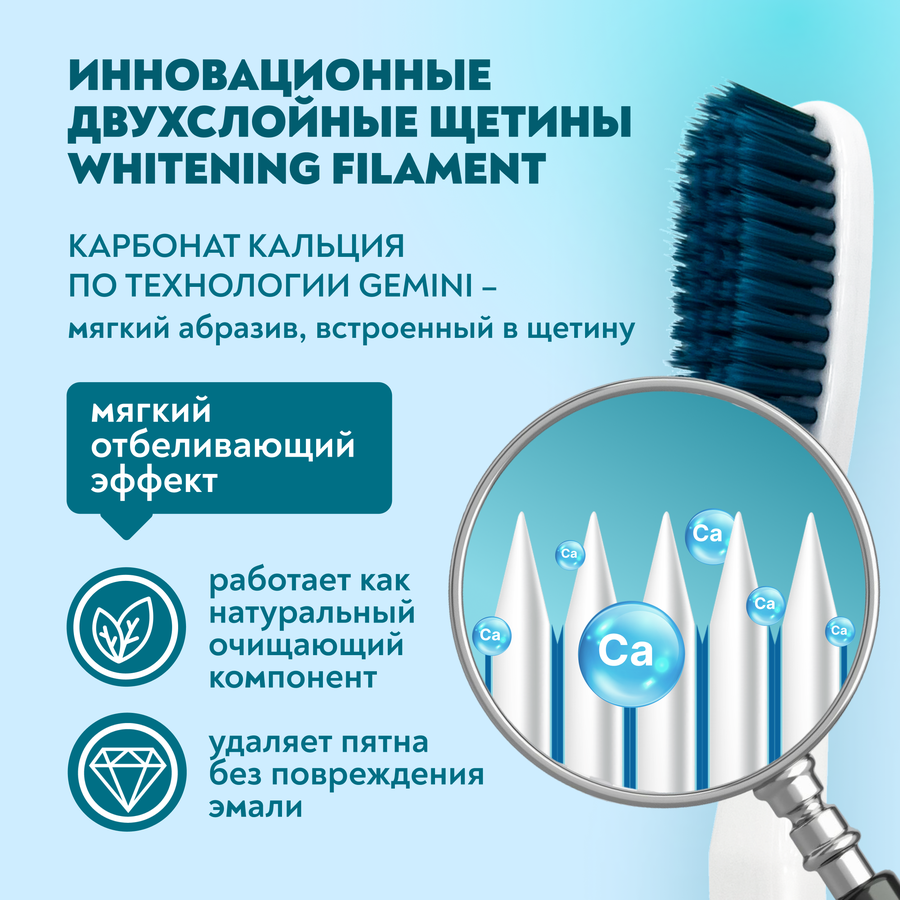 Зубная щетка PRESIDENT Four Calcium устранение пятен и налета, предпросмотр