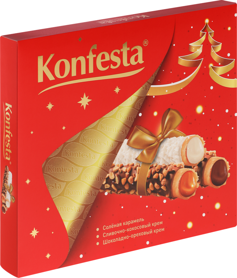 Конфеты KONFESTA Новый год, ассорти глазированных конфет, 234г, предпросмотр