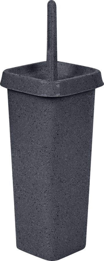 Набор для туалета SPIN&CLEAN Stone, ершик+подставка, закрытый, темный камень, Арт. SC340911026, превью