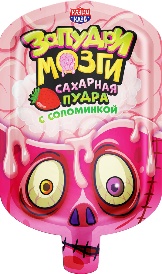 Сахарная пудра КАНДИ КЛАБ Запудри мозги с соломинкой, 12г, предпросмотр