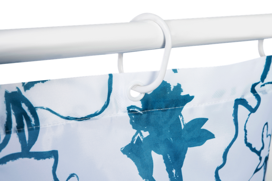 Штора для ванной AQUA-RIVUS Вуаль, 180х180см, бело-синяя, превью