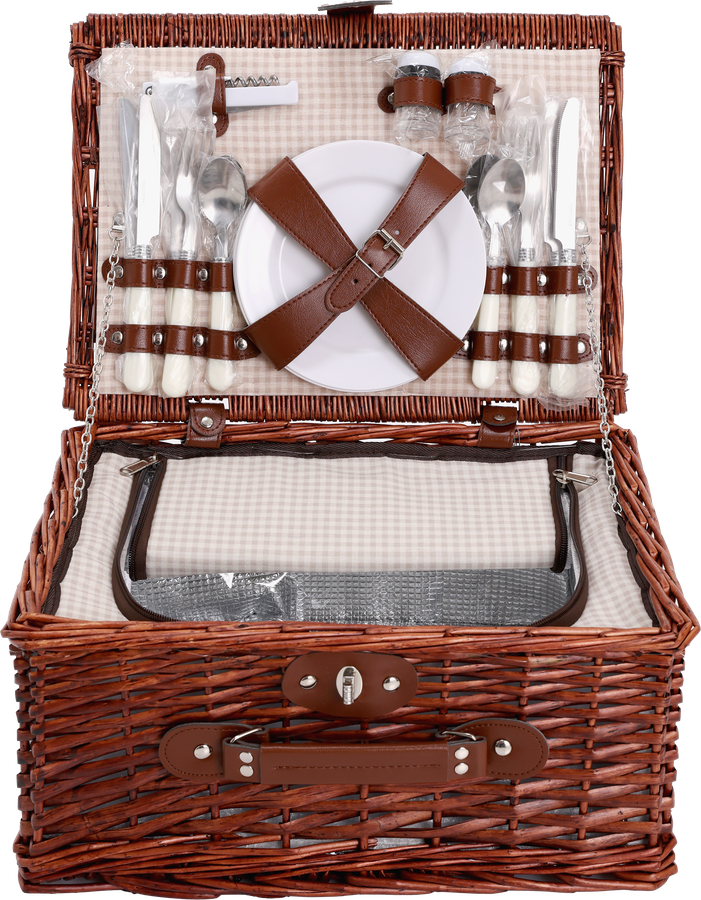 Корзина для пикника PLATINUM CHOICE на 4 персоны 40х30х20см, превью