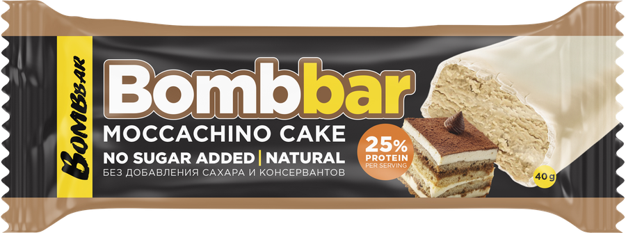 Батончики протеиновые BOMBBAR Торт Моккачино, глазированный, 12х40г, предпросмотр