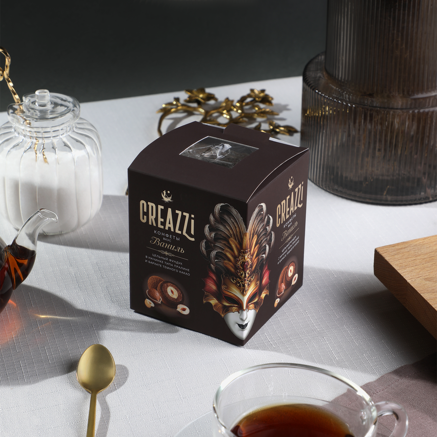 Конфеты CREAZZI с фундуком со вкусом ванили, 200г, предпросмотр