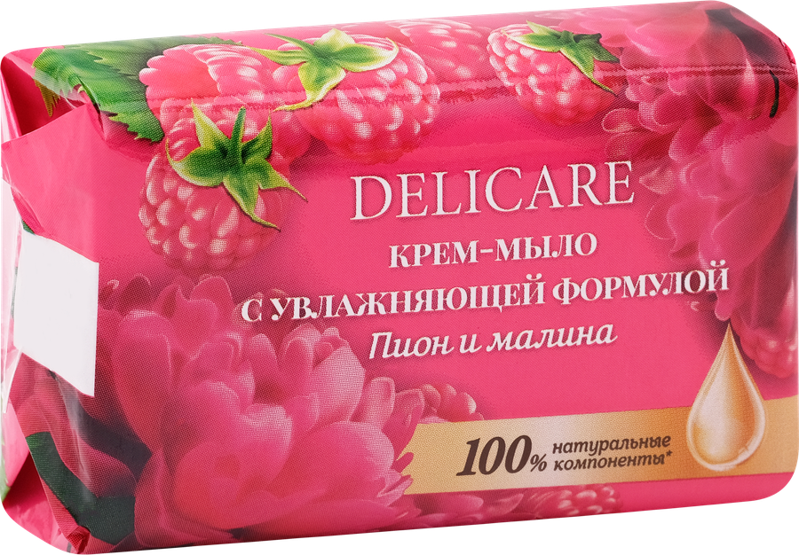 Крем-мыло DELICARE Sensitive care Пион и малина, 90г, предпросмотр