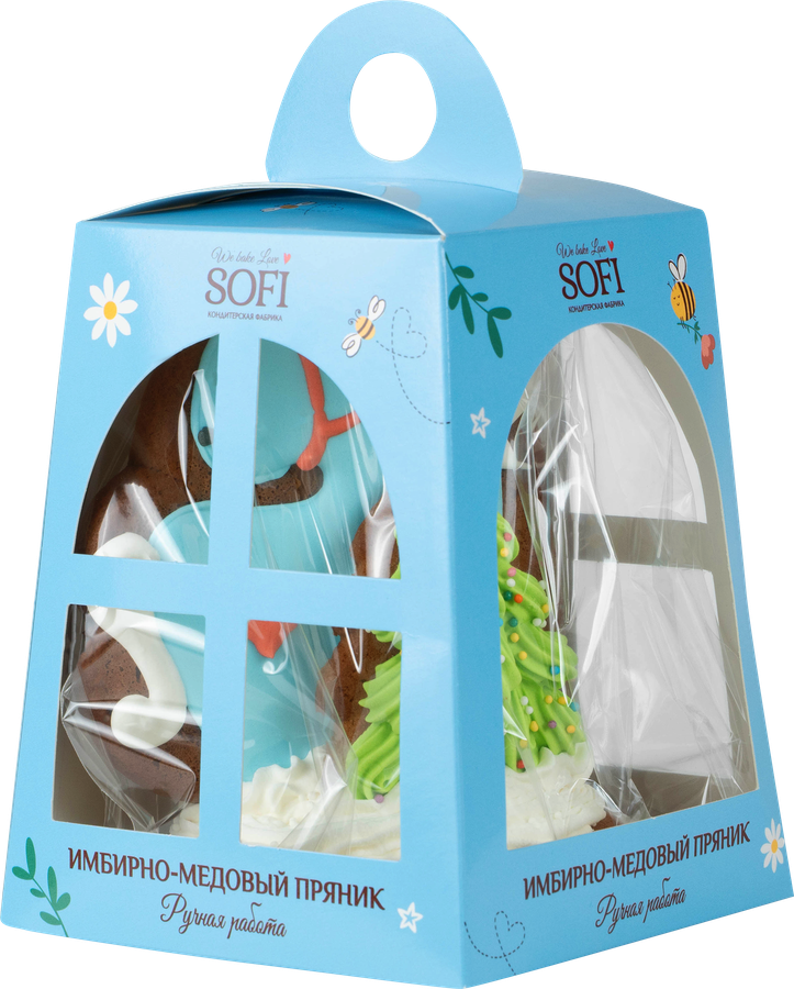 Пряник ПЕКАРНЯ SOFI 3D Зимняя композиция, 175г, превью