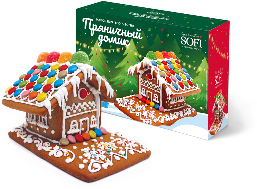 Пряник ПЕКАРНЯ SOFI Пряничный домик, 1,2кг, превью
