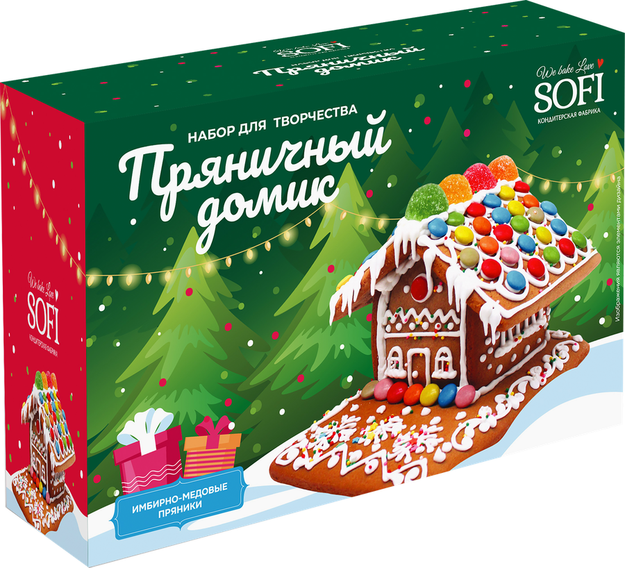 Пряник ПЕКАРНЯ SOFI Пряничный домик, 1,2кг, превью