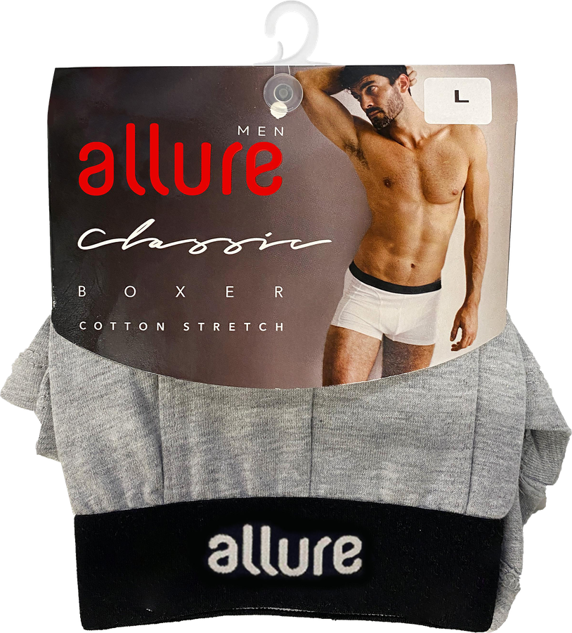 Трусы мужские ALLURE боксеры размер в ассортименте, серый меланж, Арт. ALR 00003, превью