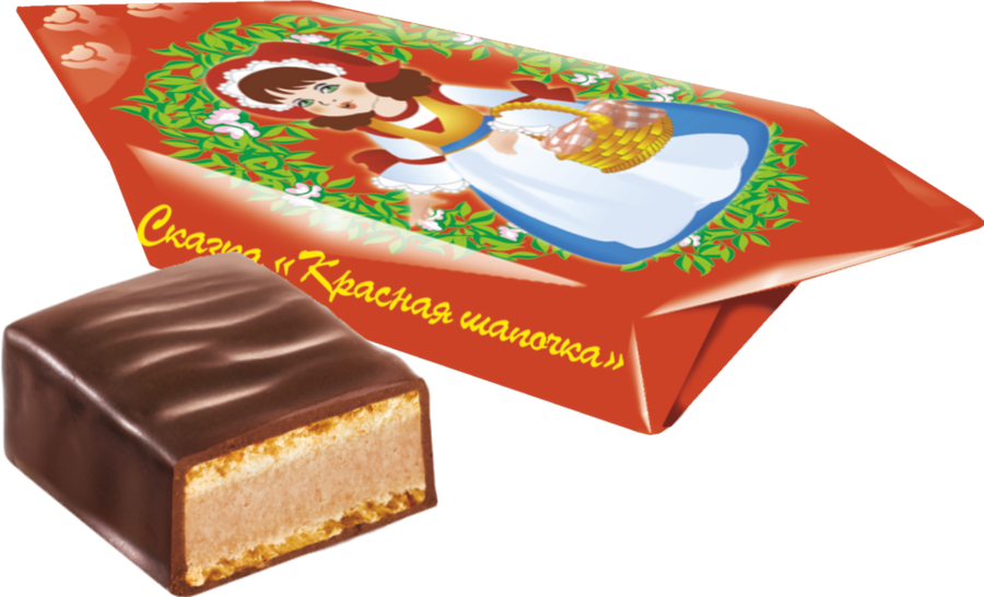Конфеты ШФН Сказка Красная шапочка, с вафлями, 200г, предпросмотр