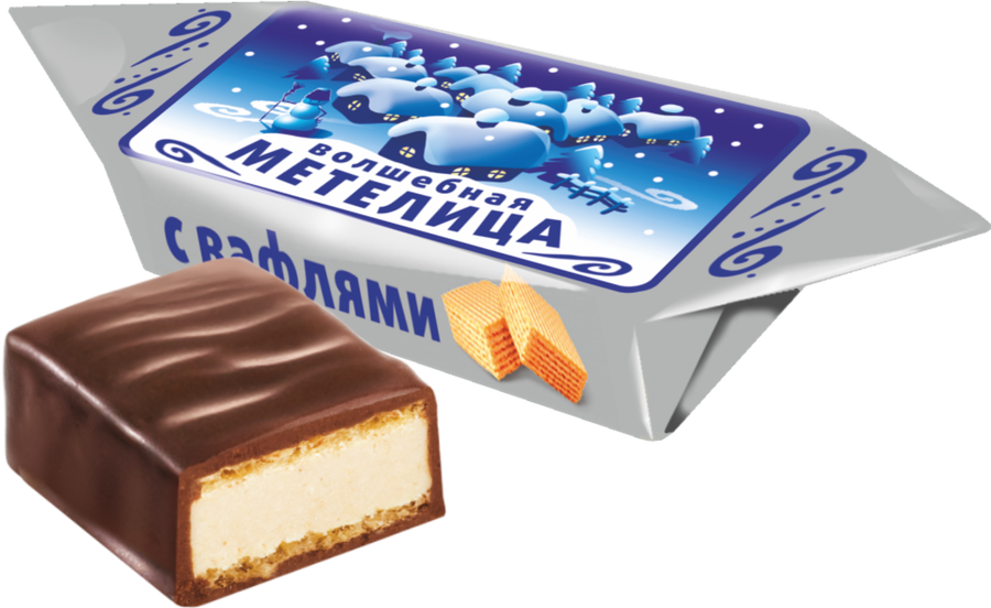Конфеты ШФН Волшебная метелица, с вафлями, 200г, предпросмотр