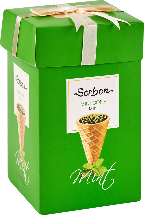 Конфеты SORBON мини-рожок аромат мяты и воздушные зерна, 200г, предпросмотр