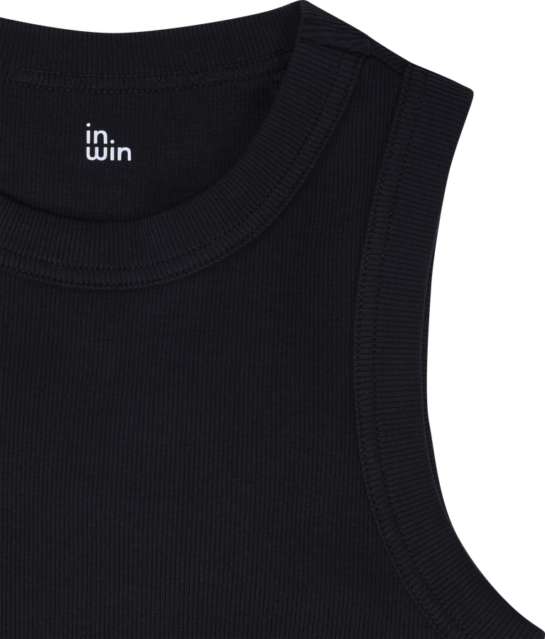 Майка женская INWIN черная в рубчик, Арт. SS26201-05, превью
