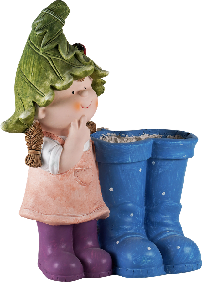 Фигура садовая GIARDINO CLUB Девочка/Мальчик 29,5х17,5х43,5см/36x19,5x43,5см, горшок декоративный, Арт. GD51068, предпросмотр